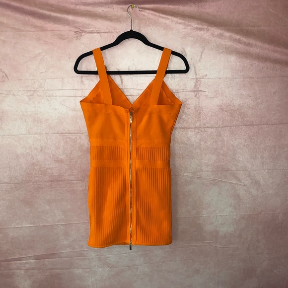 Orange bodycon cut out bandage dress - Picture 2 of 2